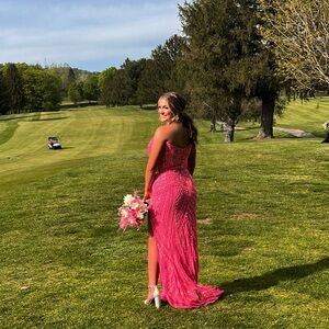Elegant Pink Evening Gown